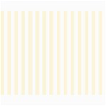 Vertical Stripes - White and Cornsilk Yellow Collage 11  x 14 