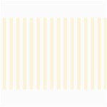 Vertical Stripes - White and Cornsilk Yellow Collage 12  x 18 