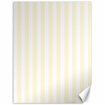 Vertical Stripes - White and Cornsilk Yellow Canvas 12  x 16 