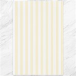 Vertical Stripes - White and Cornsilk Yellow Canvas 12  x 18 
