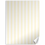 Vertical Stripes - White and Cornsilk Yellow Canvas 18  x 24 