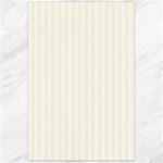 Vertical Stripes - White and Cornsilk Yellow Canvas 24  x 36 