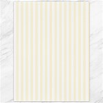 Vertical Stripes - White and Cornsilk Yellow Canvas 36  x 48 