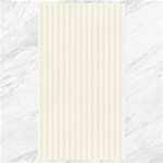 Vertical Stripes - White and Cornsilk Yellow Canvas 40  x 72 