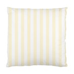 Vertical Stripes - White and Cornsilk Yellow Standard Cushion Case (Two Sides)