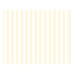 Vertical Stripes - White and Cornsilk Yellow Double Sided Flano Blanket (Large)