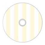Vertical Stripes - White and Cornsilk Yellow CD Wall Clock