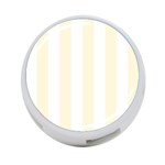 Vertical Stripes - White and Cornsilk Yellow 4-Port USB Hub (One Side)
