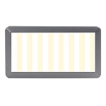 Vertical Stripes - White and Cornsilk Yellow Memory Card Reader (Mini)