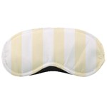 Vertical Stripes - White and Cornsilk Yellow Sleeping Mask