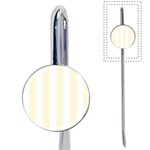 Vertical Stripes - White and Cornsilk Yellow Book Mark