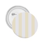 Vertical Stripes - White and Cornsilk Yellow 2.25  Button