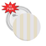 Vertical Stripes - White and Cornsilk Yellow 2.25  Button (10 pack)