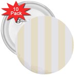 Vertical Stripes - White and Cornsilk Yellow 3  Button (10 pack)
