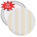 Vertical Stripes - White and Cornsilk Yellow 3  Button (100 pack)