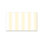 Vertical Stripes - White and Cornsilk Yellow Sticker Rectangular (10 pack)