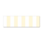 Vertical Stripes - White and Cornsilk Yellow Sticker (Bumper)