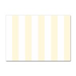 Vertical Stripes - White and Cornsilk Yellow Sticker A4 (100 pack)