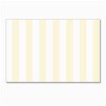 Vertical Stripes - White and Cornsilk Yellow Postcard 4 x 6  (Pkg of 10)