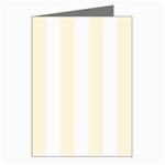Vertical Stripes - White and Cornsilk Yellow Greeting Cards (Pkg of 8)