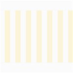 Vertical Stripes - White and Cornsilk Yellow 5  x 7  Photo Cards