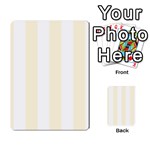 Vertical Stripes - White and Cornsilk Yellow Multi-purpose Cards (Rectangle)