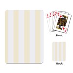 Vertical Stripes - White and Cornsilk Yellow Playing Cards Single Design