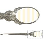 Vertical Stripes - White and Cornsilk Yellow Letter Opener