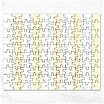 Vertical Stripes - White and Cornsilk Yellow Jigsaw Puzzle (Rectangular)