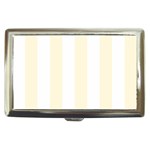 Vertical Stripes - White and Cornsilk Yellow Cigarette Money Case