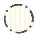 Vertical Stripes - White and Cornsilk Yellow Poker Chip Card Guard