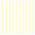 Vertical Stripes - White and Cream Yellow Large Satin Scarf (Square)