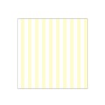 Vertical Stripes - White and Cream Yellow Satin Bandana Scarf