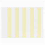 Vertical Stripes - White and Cream Yellow Large Glasses Cloth (2 Sides)