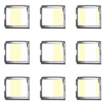 Vertical Stripes - White and Cream Yellow Mega Link Italian Charm (9 pack)