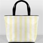 Vertical Stripes - White and Cream Yellow Bucket Bag