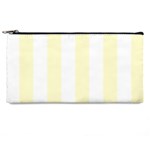 Vertical Stripes - White and Cream Yellow Pencil Case
