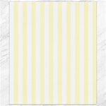 Vertical Stripes - White and Cream Yellow Canvas 8  x 10 