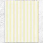 Vertical Stripes - White and Cream Yellow Canvas 11  x 14 