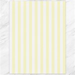 Vertical Stripes - White and Cream Yellow Canvas 12  x 16 