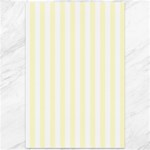 Vertical Stripes - White and Cream Yellow Canvas 12  x 18 