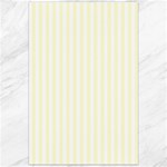 Vertical Stripes - White and Cream Yellow Canvas 24  x 36 
