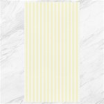 Vertical Stripes - White and Cream Yellow Canvas 40  x 72 