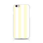 Vertical Stripes - White and Cream Yellow Apple iPhone 6/6S Silicone Case (Transparent)