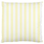 Vertical Stripes - White and Cream Yellow Large Cushion Case (One Side)