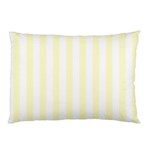Vertical Stripes - White and Cream Yellow Pillow Case (Two Sides)