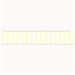 Vertical Stripes - White and Cream Yellow Small Bar Mat