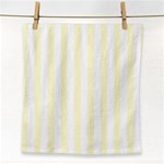 Vertical Stripes - White and Cream Yellow Face Towel