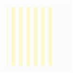 Vertical Stripes - White and Cream Yellow Small Garden Flag (Two Sides)