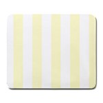 Vertical Stripes - White and Cream Yellow Large Mousepad
